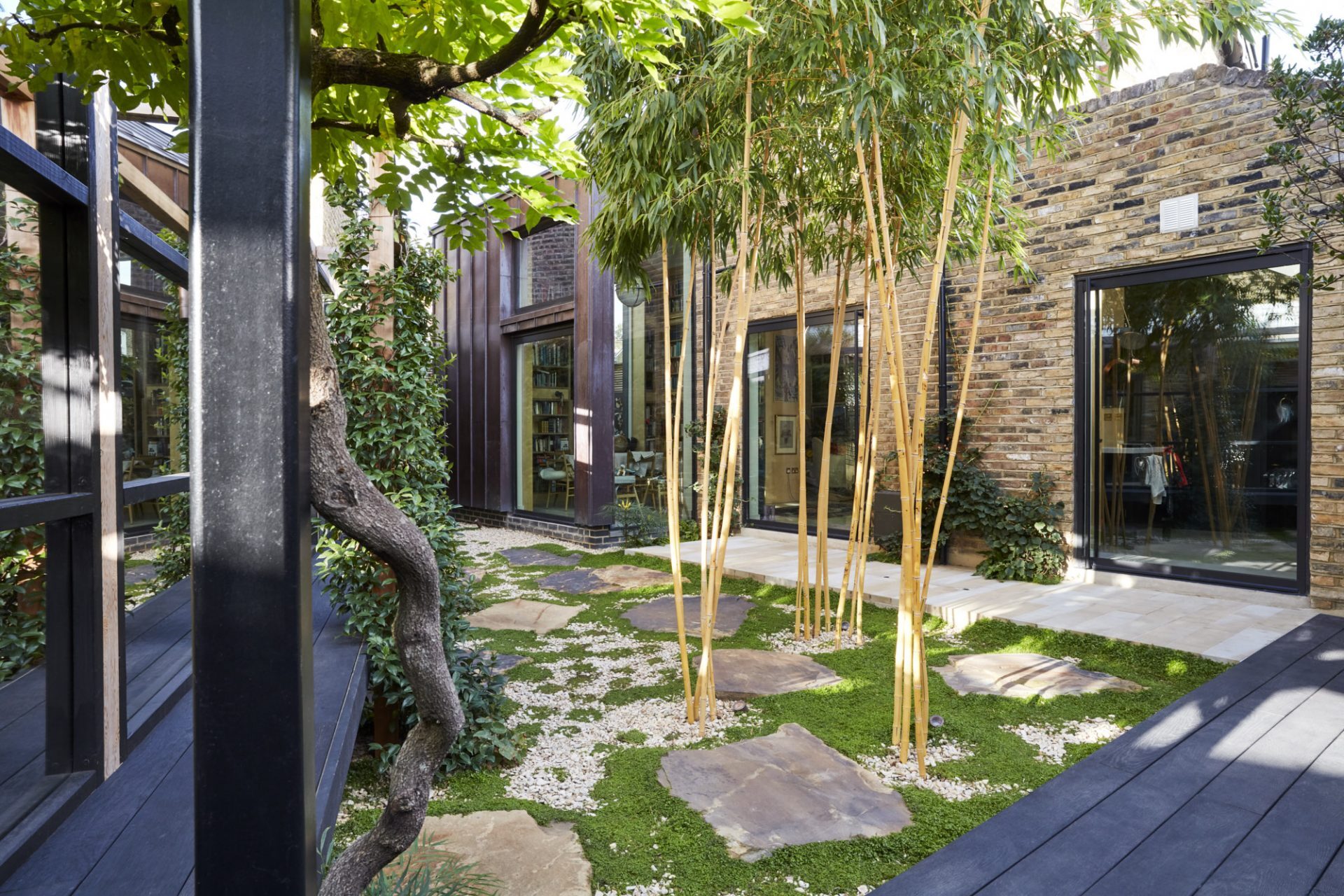 Windows looking into garden