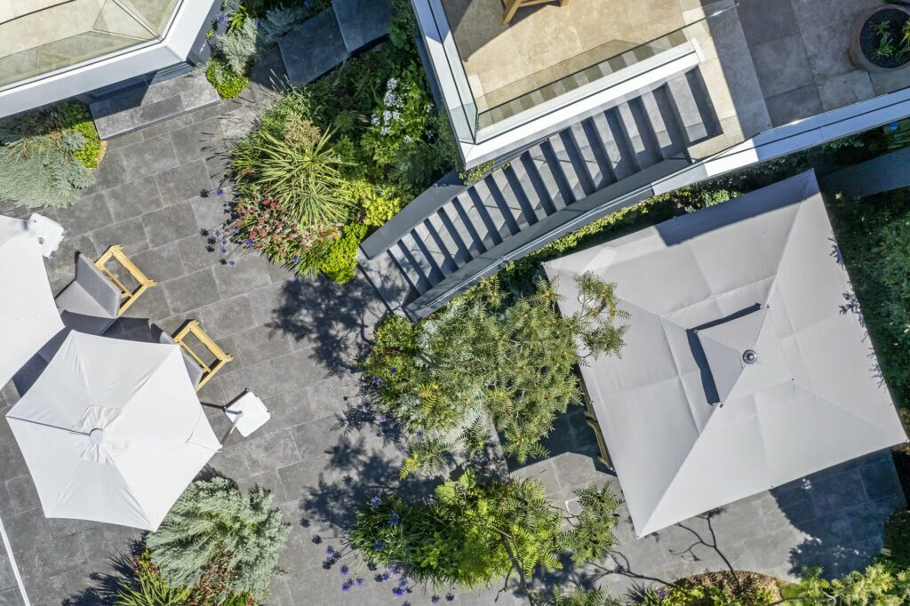 Guildford Garden Design - how to build decking on a sloped garden